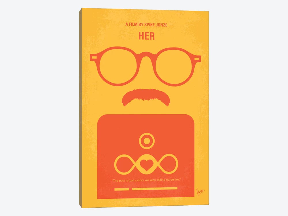 Her Minimal Movie Poster by Chungkong 1-piece Canvas Art Print
