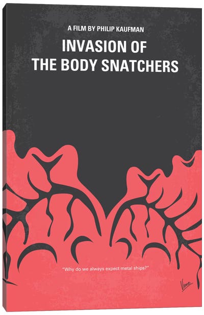 Invasion Of The Body Snatchers Minimal Movie Canvas Art Print - Thriller Movie Art