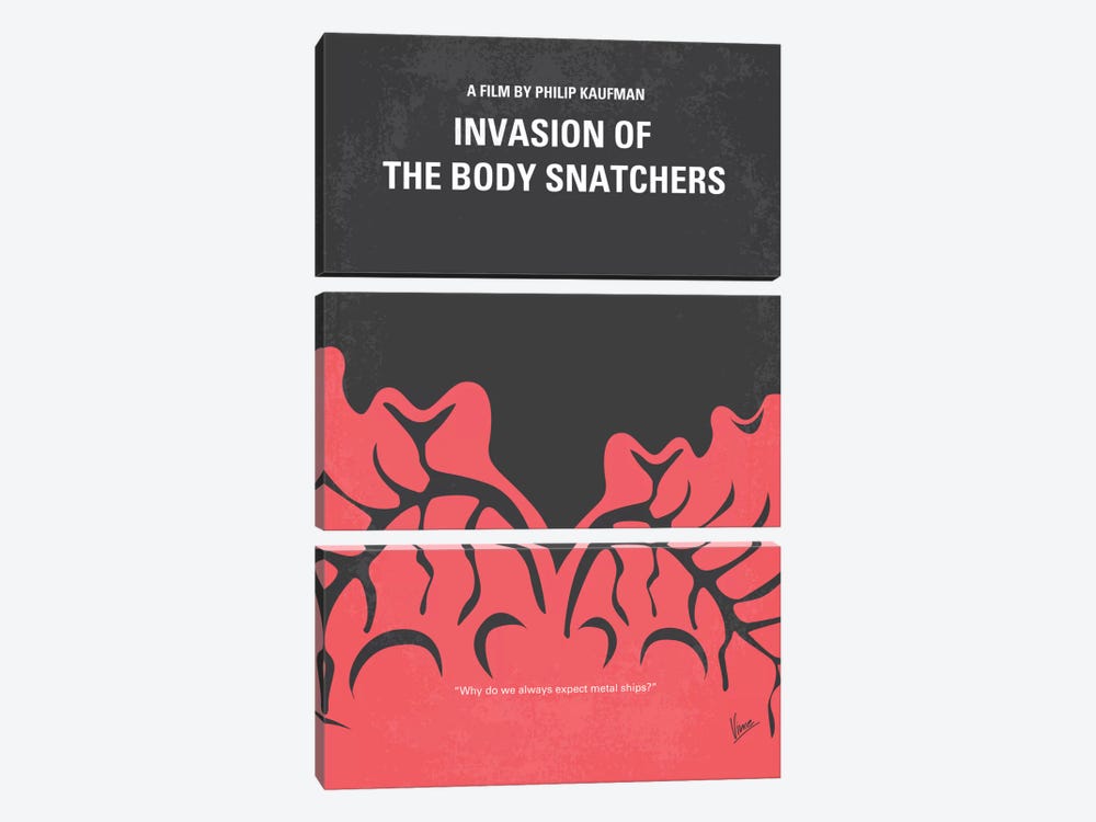 Invasion Of The Body Snatchers Minimal Movie by Chungkong 3-piece Canvas Art Print