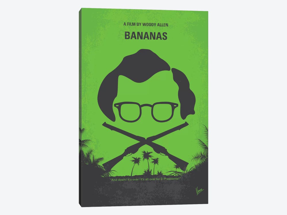 Bananas Minimal Movie Poster by Chungkong 1-piece Canvas Art