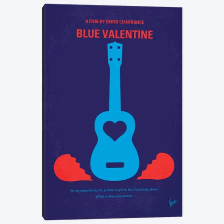 Blue Valentine Minimal Movie Poster Canvas Print #CKG387} by Chungkong Canvas Print
