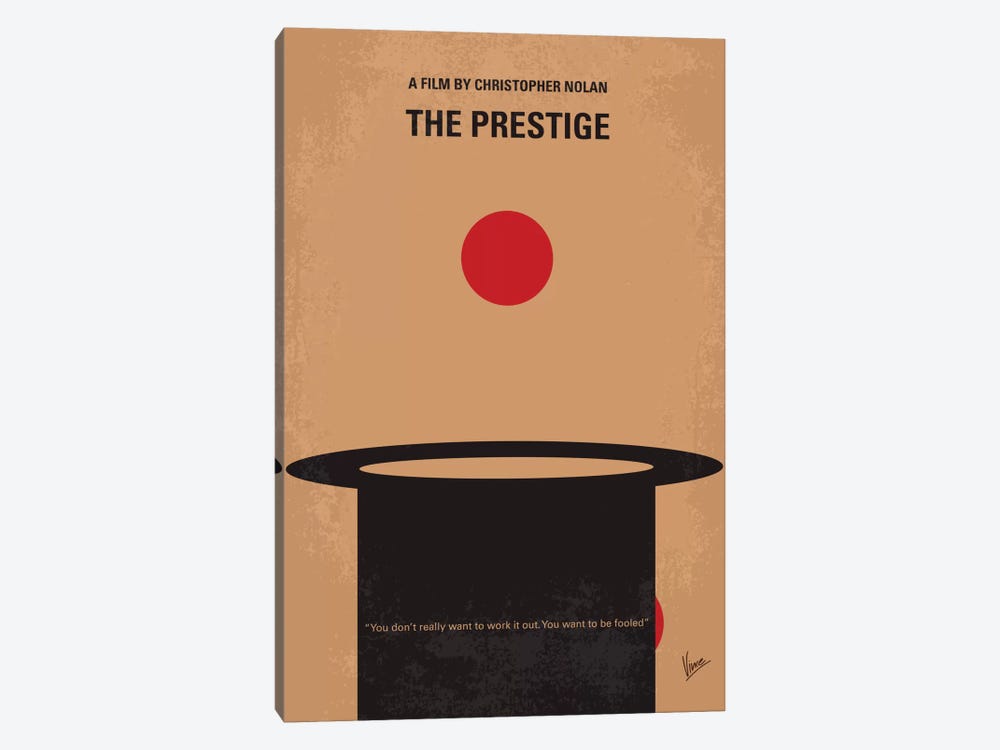 The Prestige Minimal Movie Poster by Chungkong 1-piece Canvas Wall Art