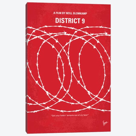 District 9 Minimal Movie Poster Canvas Print #CKG38} by Chungkong Canvas Wall Art