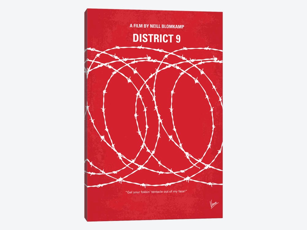 District 9 Minimal Movie Poster by Chungkong 1-piece Canvas Art