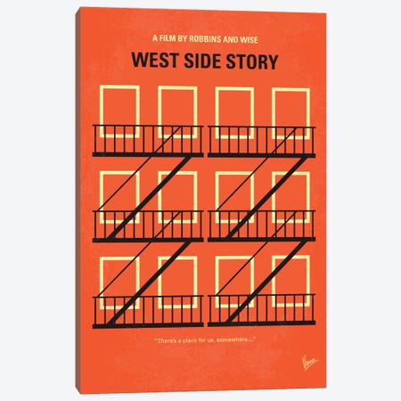 West Side Story Minimal Movie Poster Canvas Print #CKG395} by Chungkong Canvas Wall Art