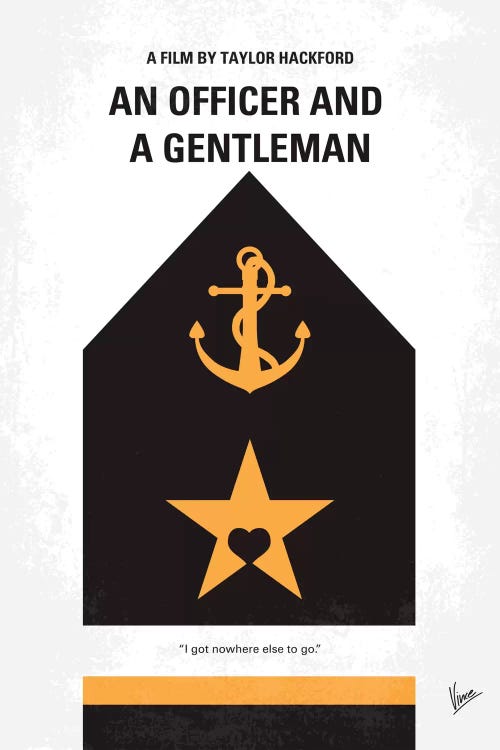 An Officer And A Gentleman Minimal Movie Poster