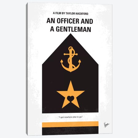 An Officer And A Gentleman Minimal Movie Poster Canvas Print #CKG396} by Chungkong Canvas Artwork