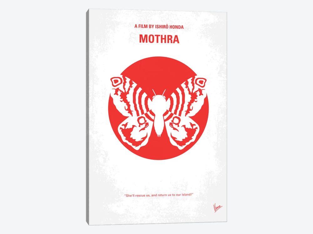 Mothra Minimal Movie Poster by Chungkong 1-piece Art Print