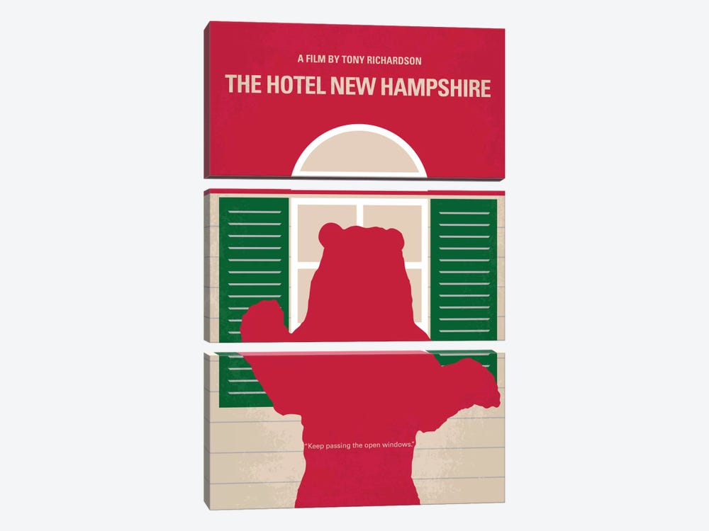 The Hotel New Hampshire Minimal Movie Poster by Chungkong 3-piece Canvas Wall Art