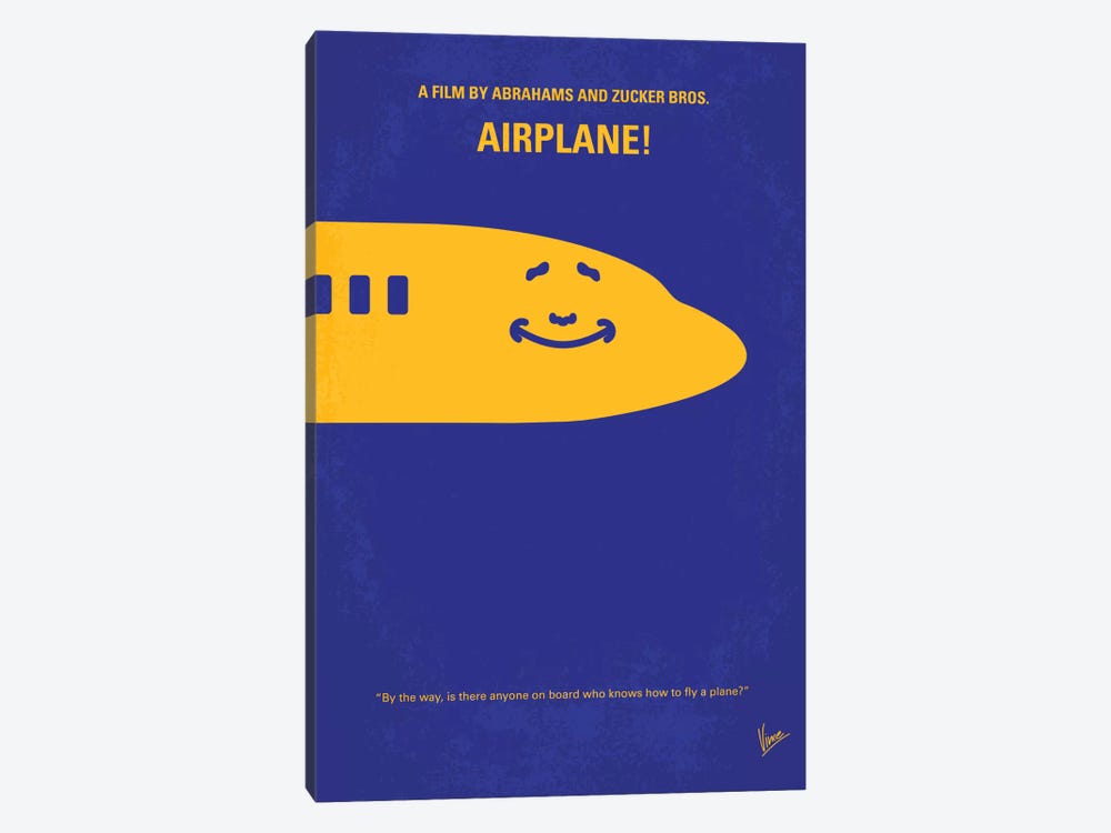 Airplane! Minimal Movie Poster by Chungkong 1-piece Canvas Art