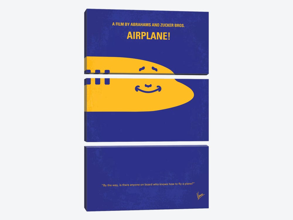 Airplane! Minimal Movie Poster by Chungkong 3-piece Canvas Artwork