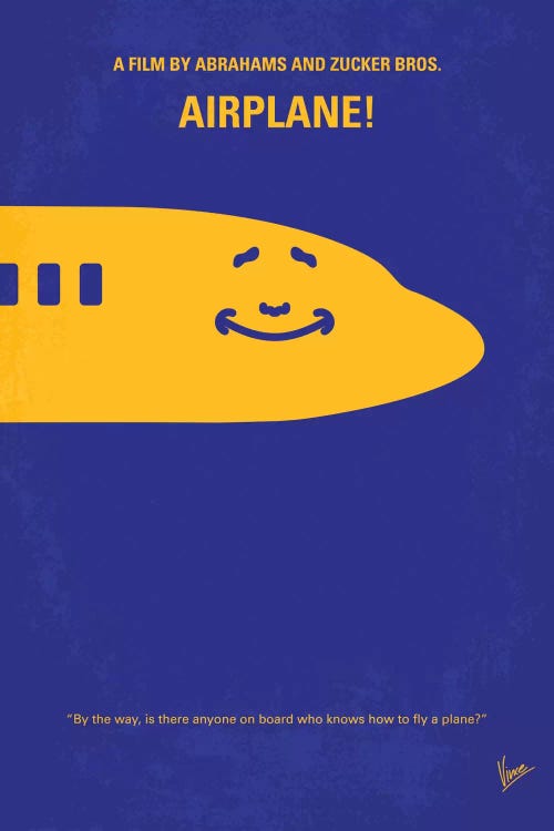 Airplane! Minimal Movie Poster by Chungkong wall art