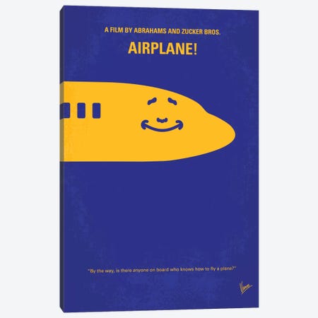 Airplane! Minimal Movie Poster Canvas Print #CKG400} by Chungkong Canvas Art Print