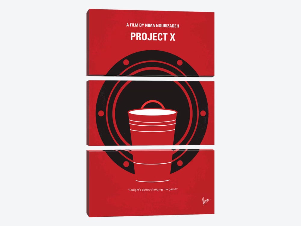 Project X Minimal Movie Poster by Chungkong 3-piece Art Print