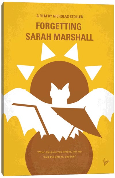 Forgetting Sarah Marshall Minimal Movie Poster Canvas Art Print - Comedy Movie Art