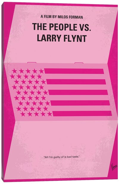 The People vs. Larry Flynt Minimal Movie Poster Canvas Art Print - Minimalist Posters