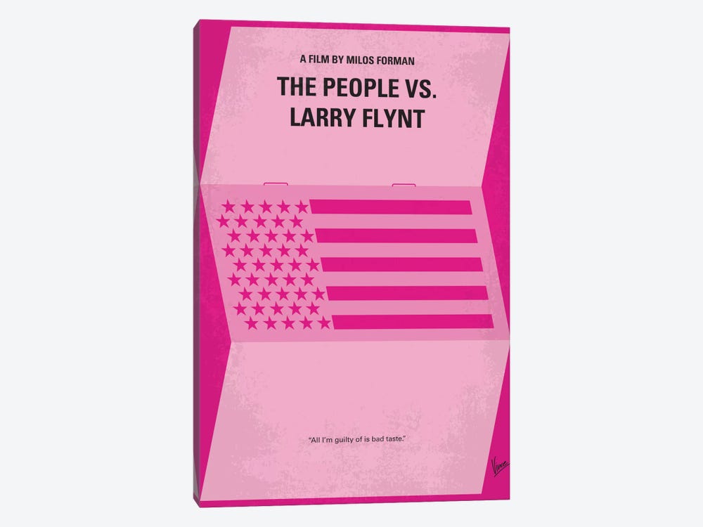 The People vs. Larry Flynt Minimal Movie Poster by Chungkong 1-piece Canvas Print