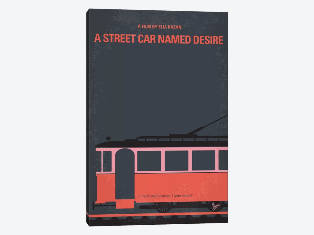 A Street Car Named Desire Minimal Movie Poster by Chungkong 1-piece Canvas Print