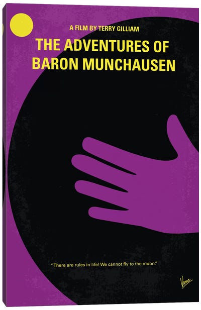 The Adventures Of Baron Munchausen Minimal Movie Poster Canvas Art Print - Chungkong's Drama Movie Posters