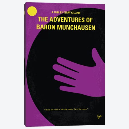 The Adventures Of Baron Munchausen Minimal Movie Poster Canvas Print #CKG407} by Chungkong Canvas Wall Art