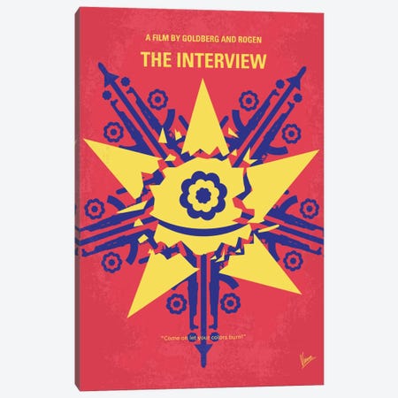 The Interview Minimal Movie Poster Canvas Print #CKG408} by Chungkong Canvas Art Print