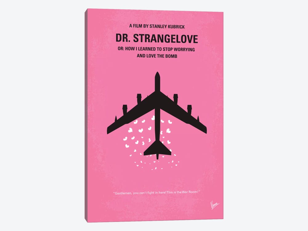 Dr. Strangelove Minimal Movie Poster by Chungkong 1-piece Canvas Print