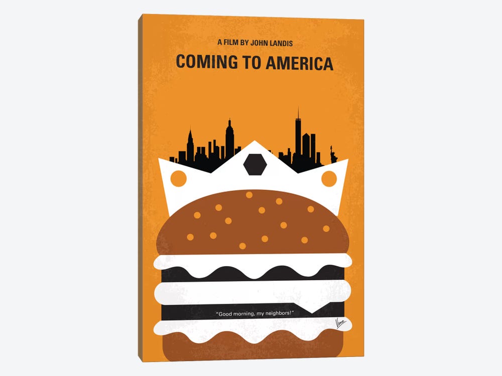 Coming To America Minimal Movie Poster by Chungkong 1-piece Art Print