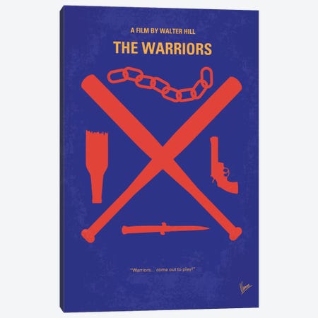 The Warriors Minimal Movie Poster Canvas Print #CKG411} by Chungkong Canvas Art