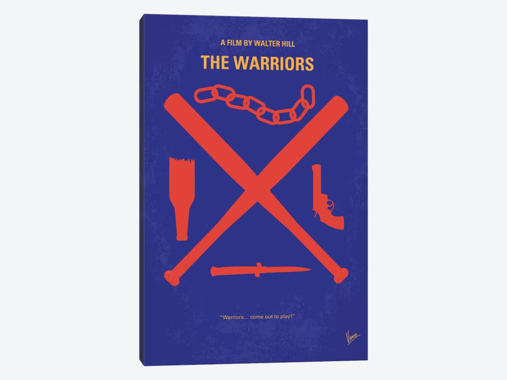 The Warriors Minimal Movie Poster by Chungkong 1-piece Canvas Wall Art