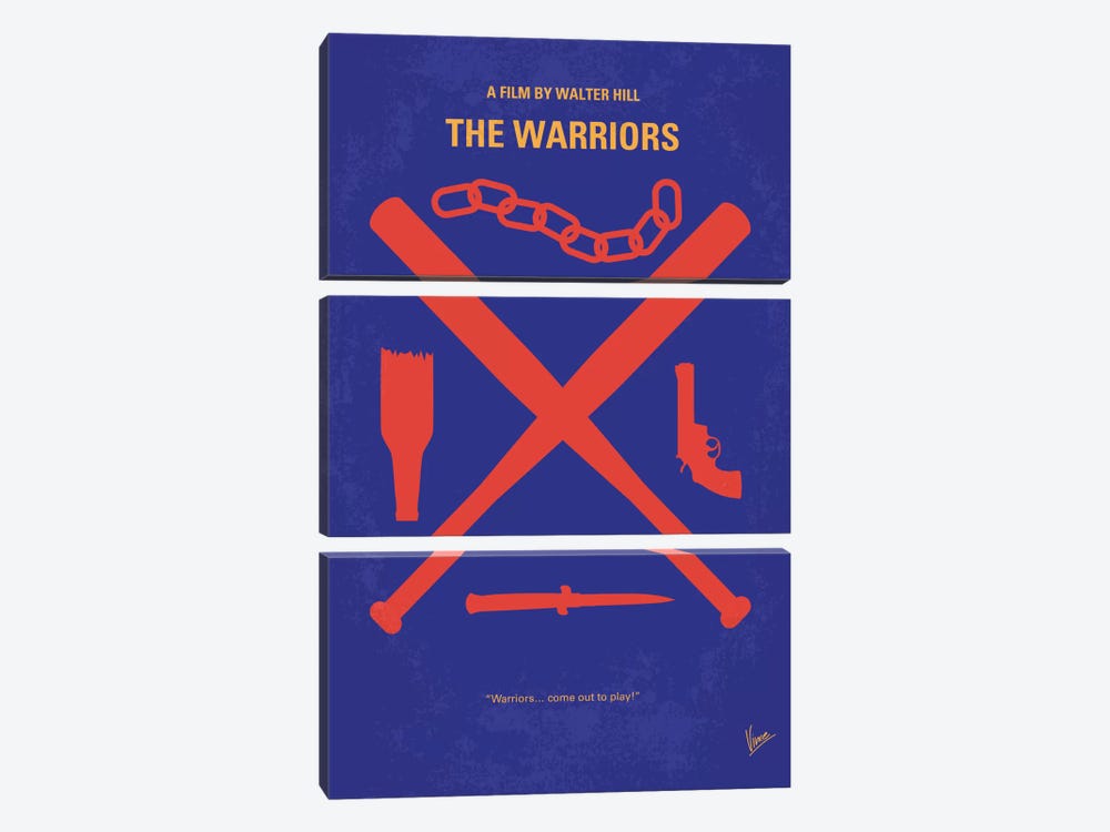 The Warriors Minimal Movie Poster by Chungkong 3-piece Canvas Art