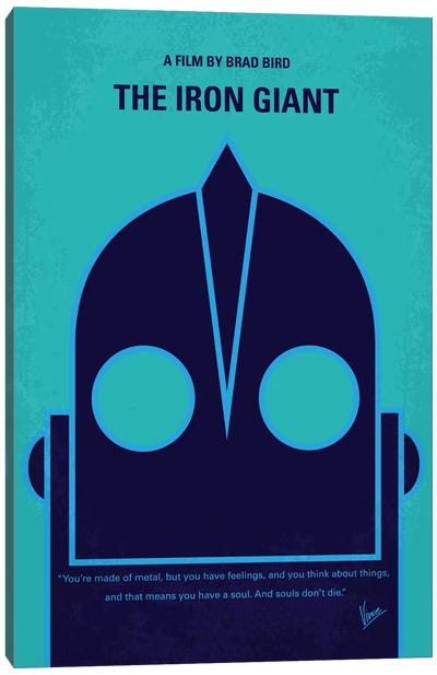 The Iron Giant Minimal Movie Poster Canvas Art Print - Movie Posters
