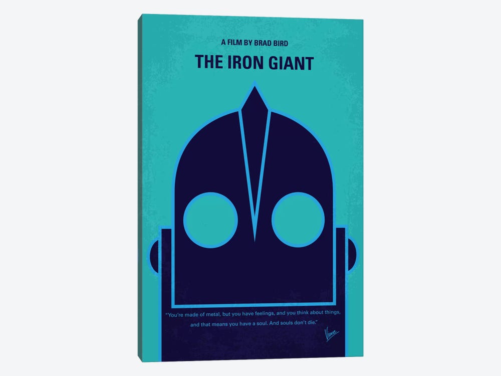 The Iron Giant Minimal Movie Poster by Chungkong 1-piece Canvas Print