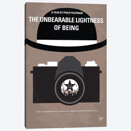 The Unbearable Lightness Of Being Minimal Movie Poster Canvas Print #CKG416} by Chungkong Canvas Print