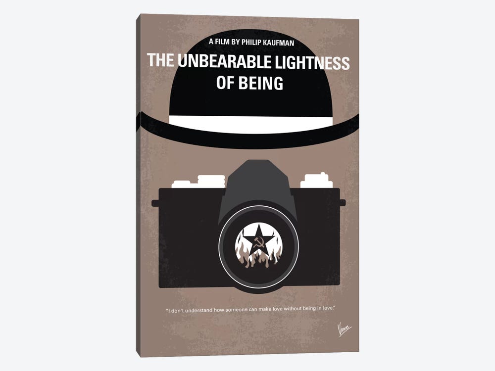 The Unbearable Lightness Of Being Minimal Movie Poster by Chungkong 1-piece Canvas Print