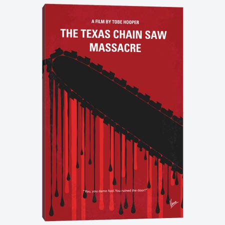 The Texas Chain Saw Massacre Minimal Movie Poster Canvas Print #CKG418} by Chungkong Canvas Art