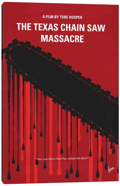 The Texas Chain Saw Massacre Minimal Movie Poster Canvas Art Print - Horror Minimalist Movie Posters