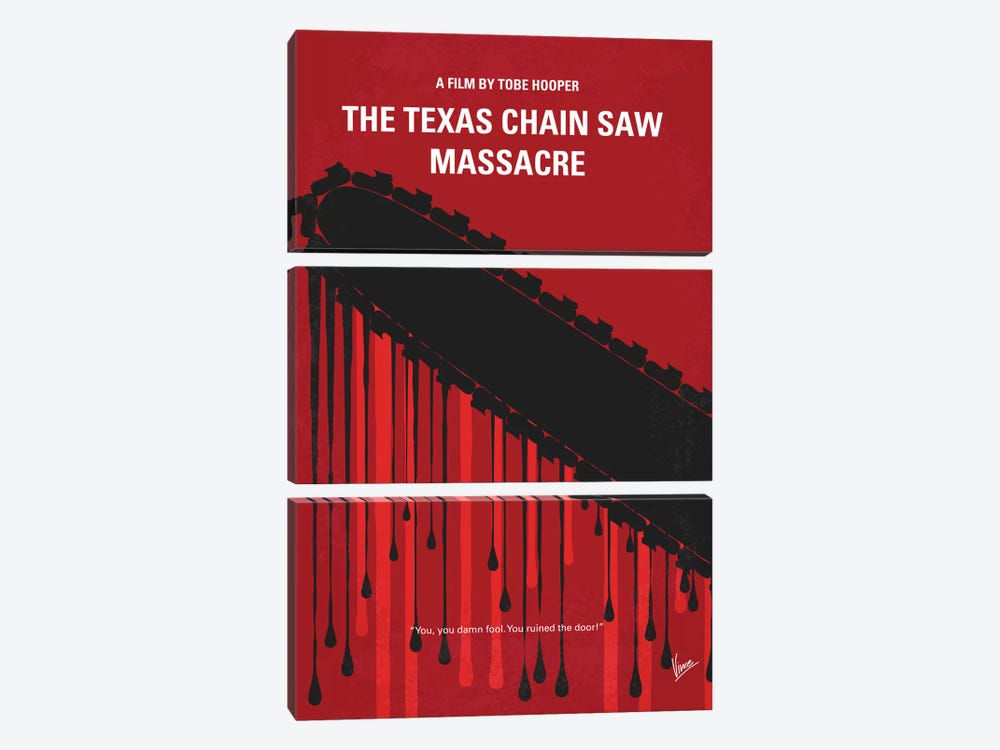The Texas Chain Saw Massacre Minimal Movie Poster by Chungkong 3-piece Canvas Print
