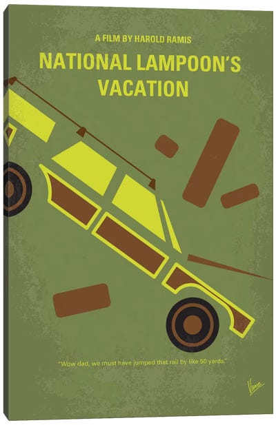 National Lampoon's Vacation Minimal Movie Poster Canvas Art Print - Minimalist Posters