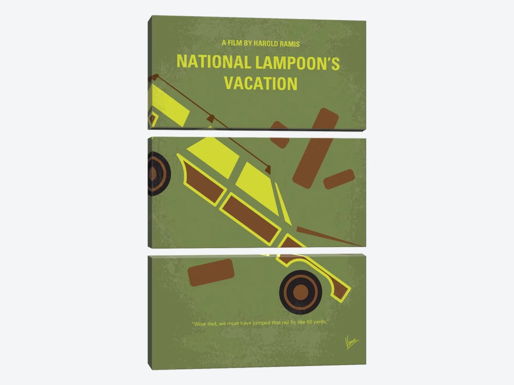 National Lampoon's Vacation Minimal Movie Poster by Chungkong 3-piece Canvas Wall Art