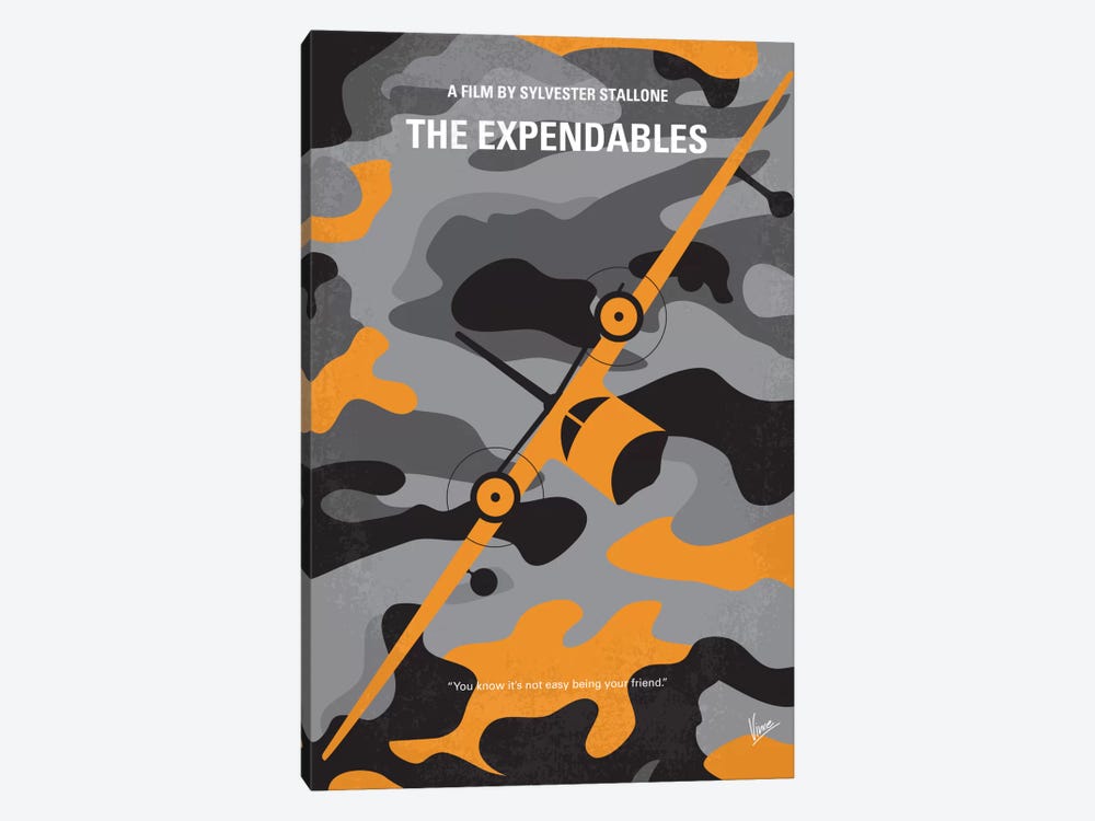 The Expendables Minimal Movie Poster by Chungkong 1-piece Canvas Art Print