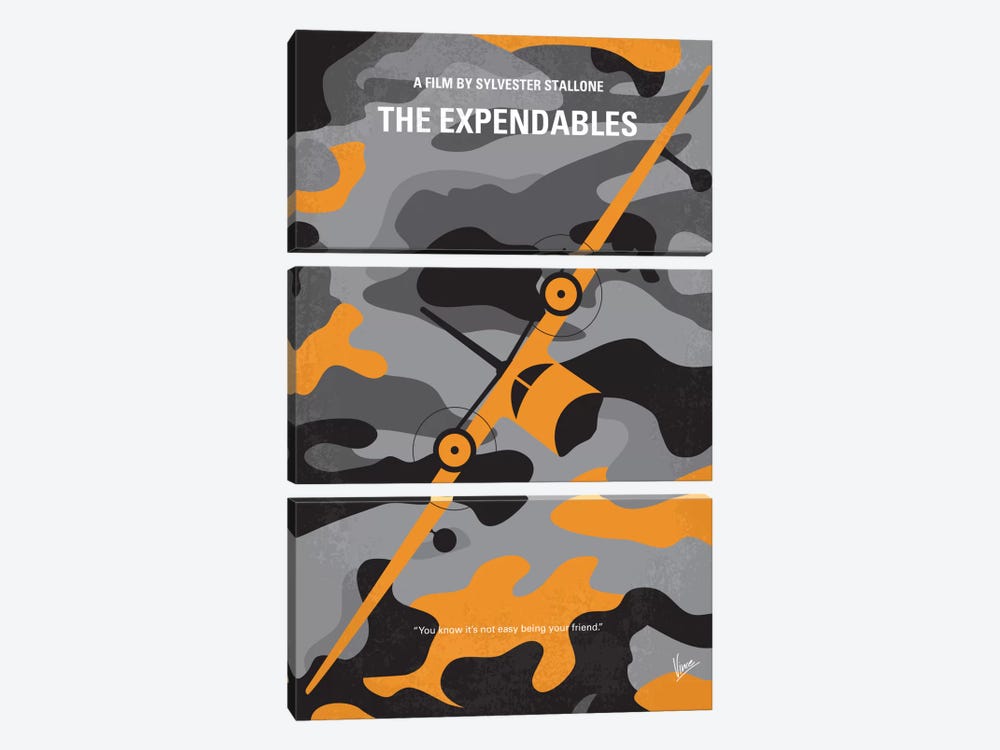 The Expendables Minimal Movie Poster by Chungkong 3-piece Canvas Art Print
