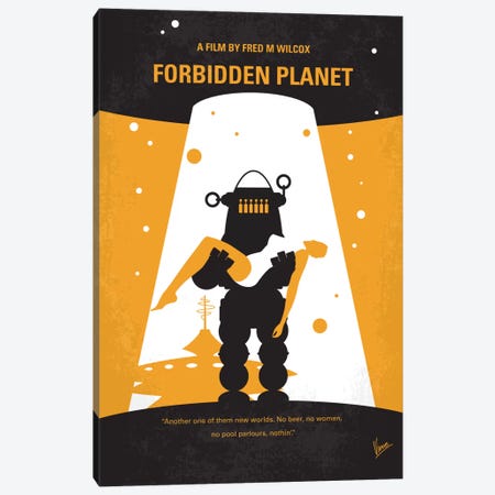 Forbidden Planet Minimal Movie Poster Canvas Print #CKG423} by Chungkong Canvas Art Print