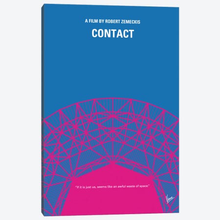 Contact Minimal Movie Poster Canvas Print #CKG424} by Chungkong Canvas Art