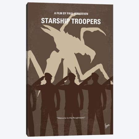 Starship Troopers Minimal Movie Poster Canvas Print #CKG432} by Chungkong Canvas Art
