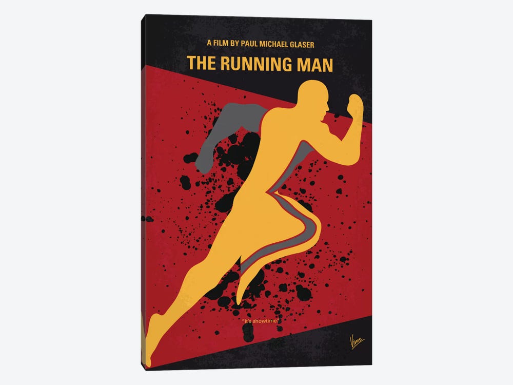 Running Man Minimal Movie Poster by Chungkong 1-piece Canvas Artwork