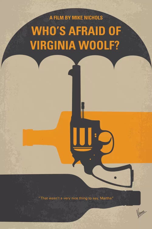 Who's Afraid Of Virginia Woolf? Minimal Movie Poster