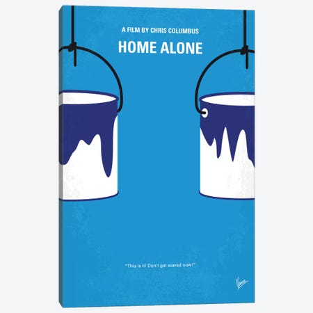 Home Alone Minimal Movie Poster Canvas Print #CKG435} by Chungkong Art Print