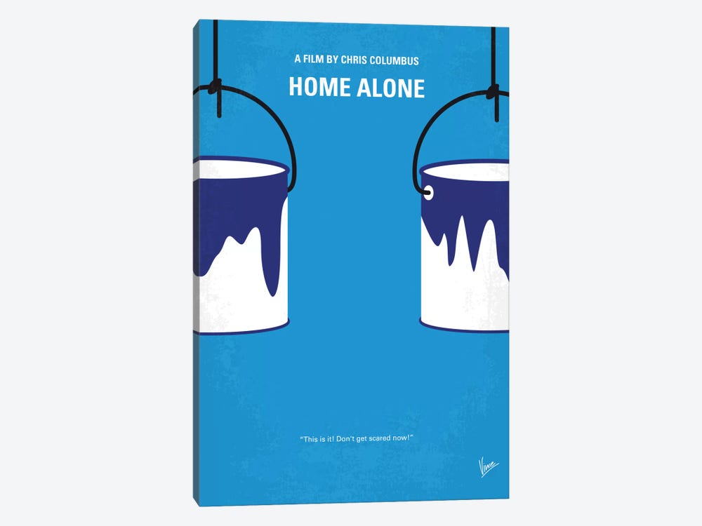 Home Alone Minimal Movie Poster by Chungkong 1-piece Canvas Artwork