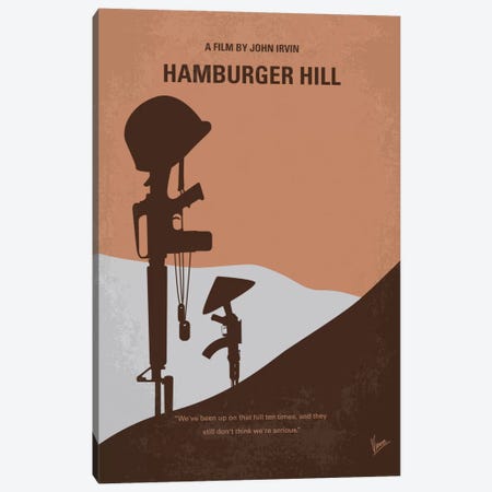 Hamburger Hill Minimal Movie Poster Canvas Print #CKG436} by Chungkong Canvas Art Print