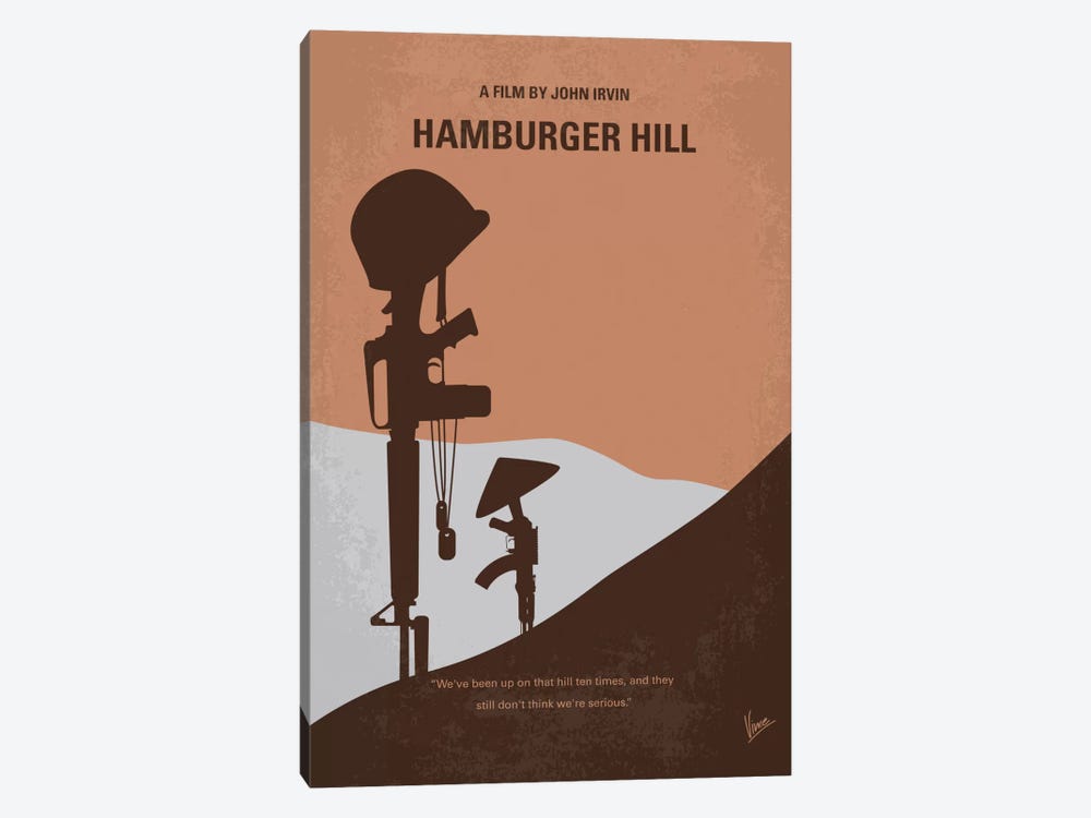 Hamburger Hill Minimal Movie Poster by Chungkong 1-piece Art Print